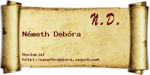 Németh Debóra névjegykártya